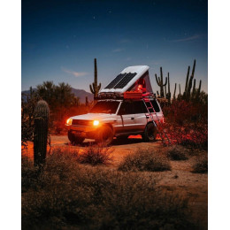 Палатка на крышу автомобиля РИФ Hard RT05-125, корпус белый, тент светло-серый, 210х125х150