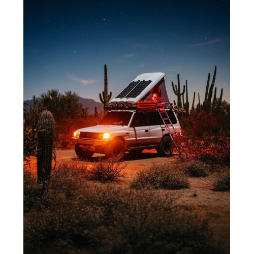 Палатка на крышу автомобиля РИФ Hard RT05-125, корпус белый, тент светло-серый, 210х125х150