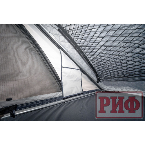 Палатка на крышу автомобиля РИФ Hard RT05-125, корпус белый, тент светло-серый, 210х125х150
