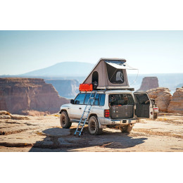 Палатка на крышу автомобиля РИФ Hard RT05-125, корпус белый, тент светло-серый, 210х125х150