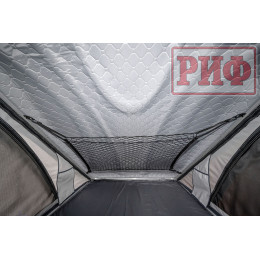 Палатка на крышу автомобиля РИФ Hard RT05-125, корпус белый, тент светло-серый, 210х125х150