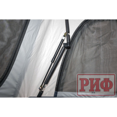 Палатка на крышу автомобиля РИФ Hard RT05-125, корпус белый, тент светло-серый, 210х125х150