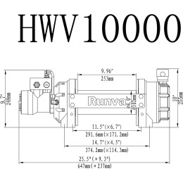 Лебёдка гидравлическая Runva 10000 lbs 4536 кг