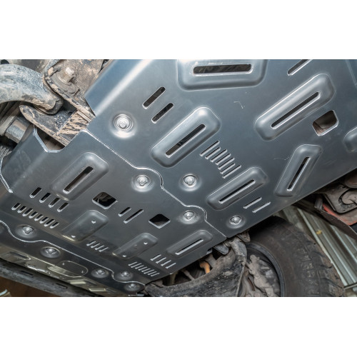 Защита Falcon радиатора, картера, РК, КПП для Toyota Land Cruiser Prado 150TX, бенз., алюминий, 8 мм