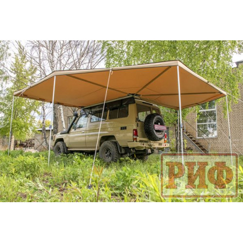 Маркиза автомобильная РИФ комбинированная (прямоугольная с веерной частью) 2,5 х2.5м (левая)
