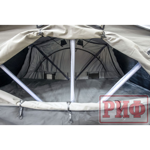 Палатка на крышу автомобиля РИФ Soft RT01-120, тент серый, 400 г, 120х120х30 см