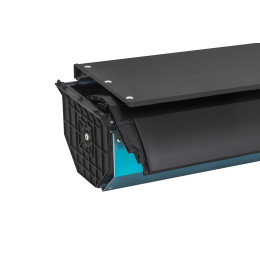 Крышка кузова РИФ для Dongfeng DF6, роллета раздвижная, алюминиевая, черная