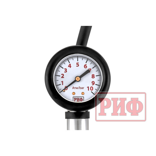 Пистолет для подкачки колес с манометром РИФ от 0 до 10 атм. (грузовой)
