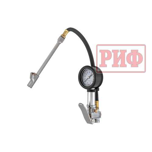 Пистолет для подкачки колес с манометром РИФ от 0 до 10 атм. (грузовой)