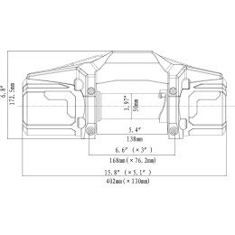 Лебёдка автомобильная электрическая 12V Runva 6000 lbs 2722 кг (синтетический трос)