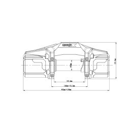 Лебёдка автомобильная электрическая 12V Runva 6000 lbs 2722 кг (синтетический трос)