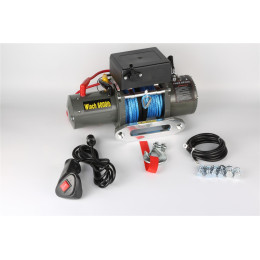 Лебёдка электрическая 12V Electric Winch 6000 lbs 2722 кг (влагозащищенная) 3 контакта, синтетический.трос