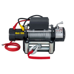 Лебёдка электрическая 12V Electric Winch 12000 lbs 5443 кг роликовые губки, стальной трос