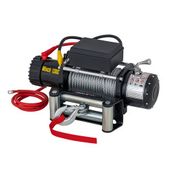 Лебёдка электрическая 12V Electric Winch 12000 lbs 5443 кг роликовые губки, стальной трос