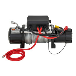 Лебёдка электрическая 12V Electric Winch 12000 lbs 5443 кг роликовые губки, стальной трос