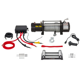 Лебёдка электрическая 12V Electric Winch 12000 lbs 5443 кг роликовые губки, стальной трос