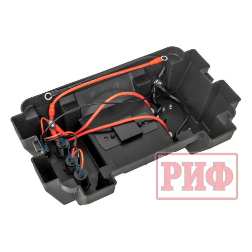 Бокс аккумуляторный 2xUSB, 1x12В, вольтметр с индикацией (424х251х306 мм)