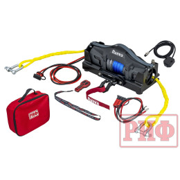 Лебёдка переносная РИФ 6000FSR c площадкой, синтетический трос