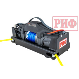 Лебёдка переносная РИФ 6000FSR c площадкой, синтетический трос