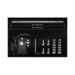 Светодиодная фара комбинированного света AURORA 1016 мм 200W LED