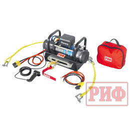 Лебёдка переносная РИФ 8000SR c площадкой на тросах и проводами (синтетический трос)