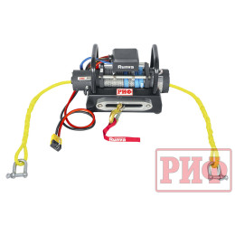 Лебёдка переносная РИФ 8000SR c площадкой на тросах и проводами (синтетический трос)