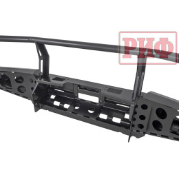 Бампер РИФ силовой передний Toyota Land Cruiser 200 2007-2015 c доп. фарами, защитной дугой и защитой бачка омывателя