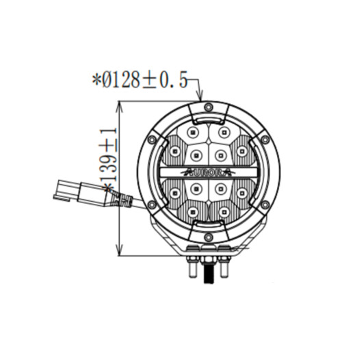 Светодиодные фары комбинированного света AURORA 128 мм 60W (2 шт.)