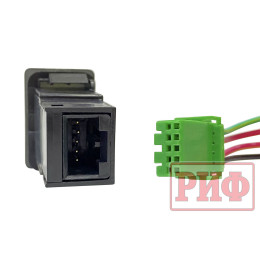 Кнопка ВКЛ/ВЫКЛ, голубой, TOYOTA 32x22 (под гравировку)