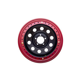 Диск усиленный JEEP стальной черный 5х114,3 8xR16 d84 ET-19 с бедлоком (красный)