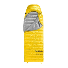 Мешок спальный Naturehike Ultralight CWZ400, 210х75 см, (правый) (ТК: +7°C), желтый