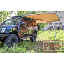 Маркиза автомобильная РИФ комбинированная (прямоугольная с веерной частью) 2,0х2,0 м (левая)