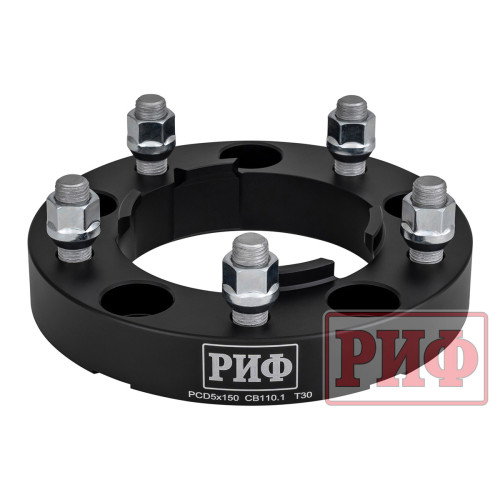 Проставки колёсные РИФ 5x150, ЦО 110,1 мм, толщина 30 мм, 14x1,5 Toyota Land Cruiser 100/105/200 (2 шт.)
