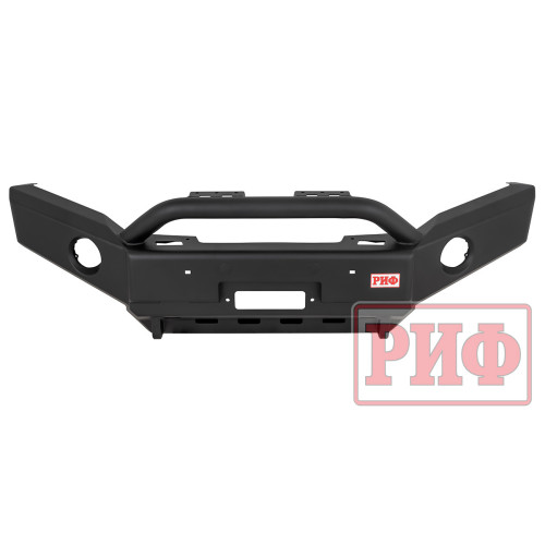 Бампер РИФ силовой передний JAC T6, SOLLERS ST6 под штатные фары, с центральной защитной дугой, стандарт