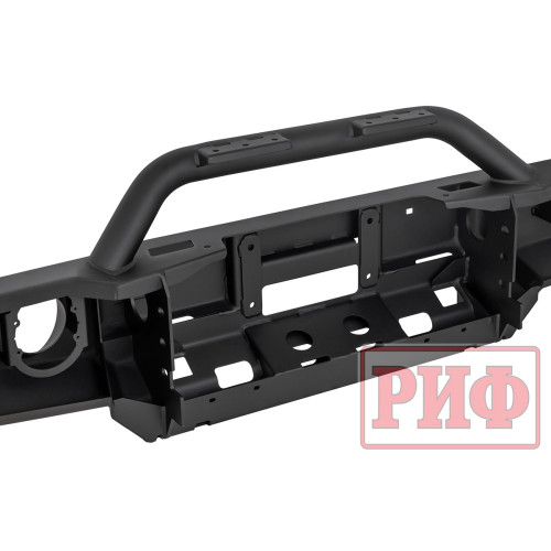 Бампер РИФ силовой передний JAC T6, SOLLERS ST6 под штатные фары, с центральной защитной дугой, стандарт