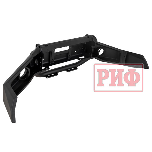 Бампер РИФ силовой передний JAC T6, SOLLERS ST6 под штатные фары, с центральной защитной дугой, стандарт