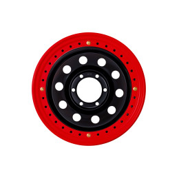 Диск усиленный стальной черный 6x139,7 10xR16 d110 ET-44 с бедлоком (красный)