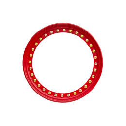 Диск усиленный стальной черный 6x139,7 10xR16 d110 ET-44 с бедлоком (красный)