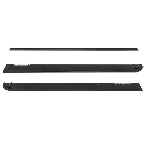 Крышка кузова РИФ для Toyota Hilux 2015+, роллета раздвижная, алюминиевая, черная