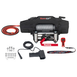 Лебёдка автомобильная электрическая 12V Runva EWXT12000F 5443 кг стальной трос