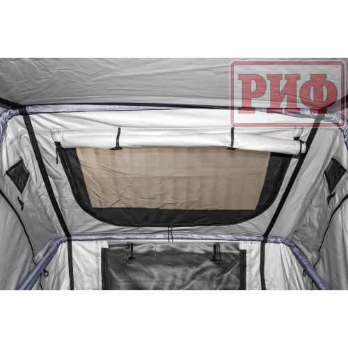 Палатка на крышу автомобиля РИФ Soft RT02-120, тент серый, 400 гр., 120х240х115