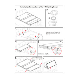 Крышка кузова РИФ для Sollers ST6, трёхсекционная, алюминиевая, черная