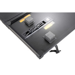 Крышка кузова РИФ для Sollers ST6, трёхсекционная, алюминиевая, черная