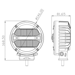 Светодиодная фара водительского света РИФ 146 мм 40W LED