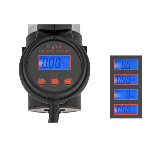 Компрессор автомобильный переносной 12V YURUI 50 л/мин 8,2 атм с цифровым манометром
