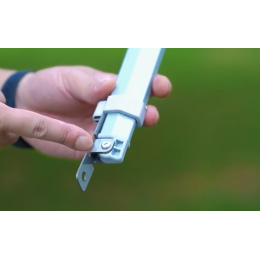 Маркиза автомобильная РИФ 2,0х1,5 м кассетная, привод механический, ручной, корпус белый