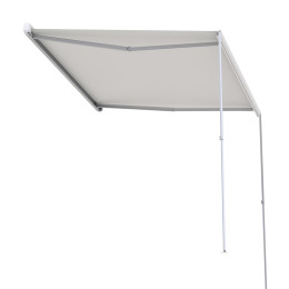 Маркиза автомобильная РИФ 2,0х1,5 м кассетная, привод механический, ручной, корпус белый