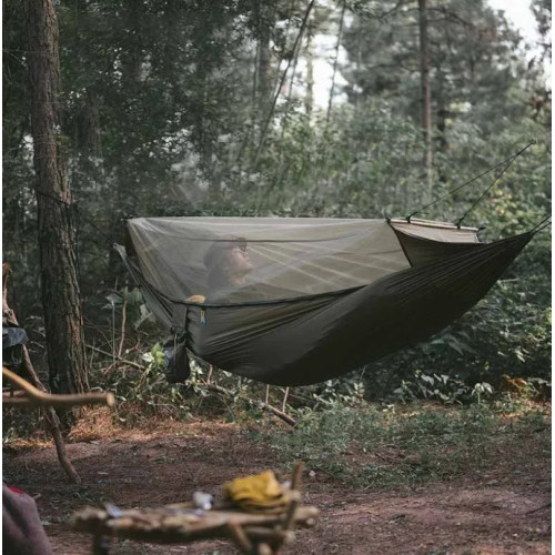 Гамак Naturehike, туристический, с москитной сеткой, зеленый