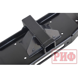 Площадка РИФ под лебедку в штатный бампер УАЗ Патриот 2015+ с переходником под фаркоп и рамкой под номер