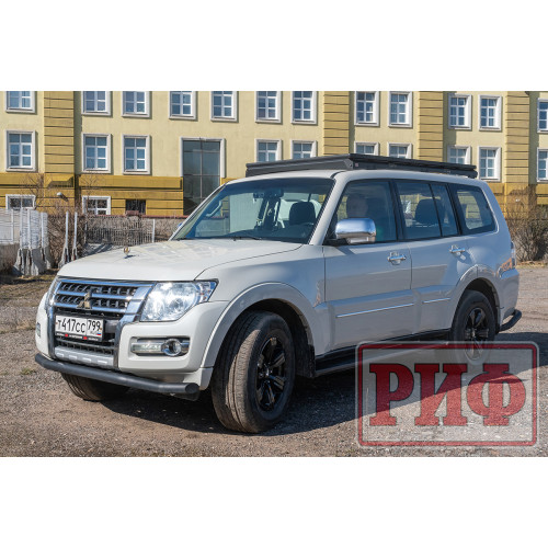 Багажник экспедиционный (платформа) алюминиевый РИФ 1150x2080 мм для Mitsubishi Pajero IV (с крепежом)